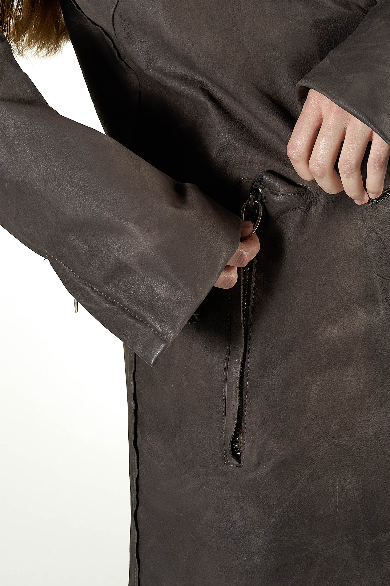 DANIELE BASTA LEATHER AND SILVER JACKET